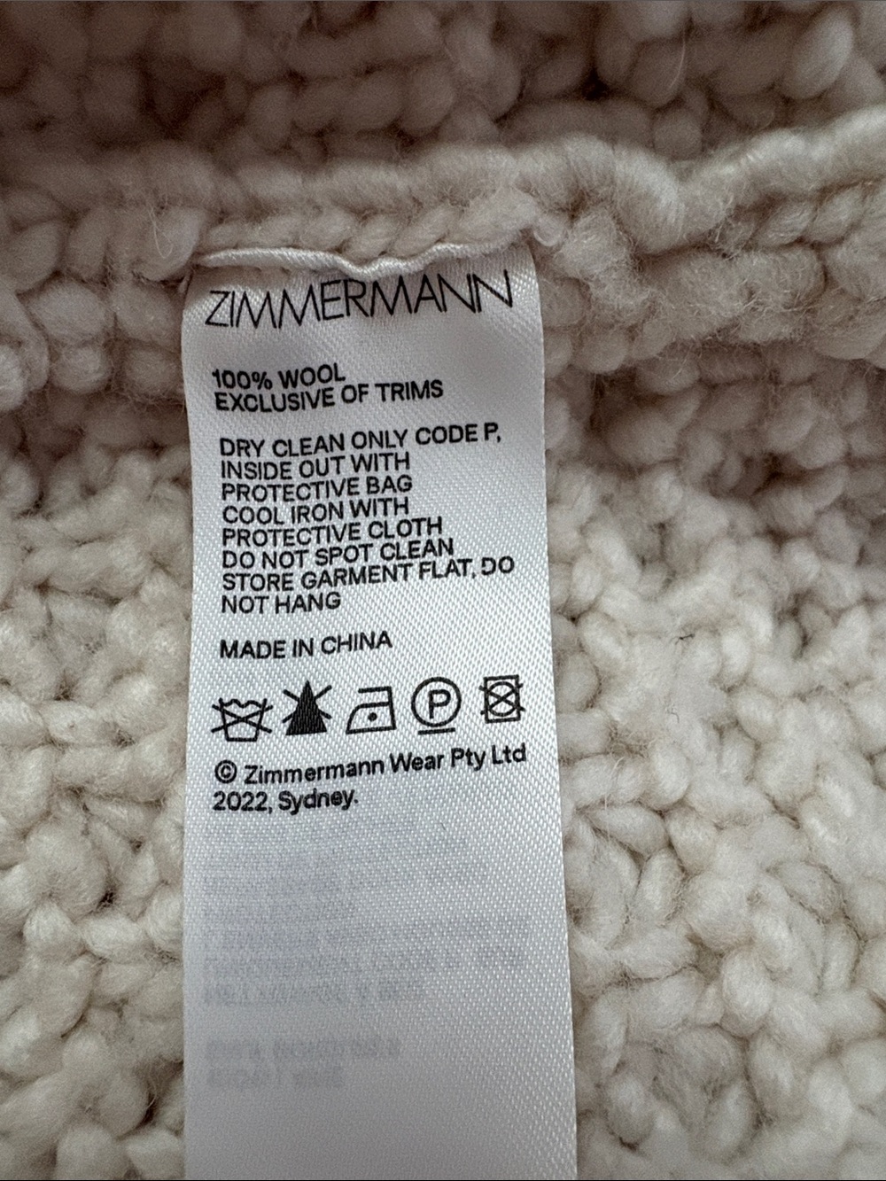 Zimmermann Cream Tassel & Bobble Knit Poncho Sweater - Picture 4 of 4